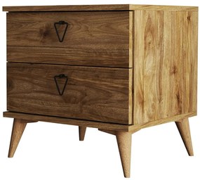 Κομοδίνο Versa 389MZA1710 52x45x55,1cm Walnut