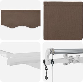 vidaXL Αναδιπλούμενη τέντα Taupe 4 x 2 m ύφασμα