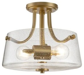 Πλαφονιέρα Φωτιστικό Οροφής 2xE27 Hollister Elstead Lighting-QZ-HOLLISTER-SF-BB-Ορείχαλκος QZ-HOLLISTER-SF-BB