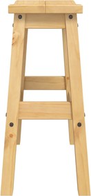 vidaXL Μπαρ σκαμπό 2 τμχ. Κερί Μέλι 44 x 30 x 63 εκ. Μασίφ Πεύκο