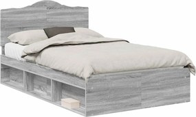 VidaXL Σκελετός Κρεβατιού Γκρι Sonoma 120 x 190 cm