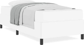 vidaXL Σκελετός Κρεβατιού με στρώμα Λευκό 80 x 200 cm ύφασμα