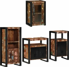 vidaXL Σετ Επίπλων Μπάνιου 4 τμχ. Πολύχρωμο 55 x 35 x 60 εκ.