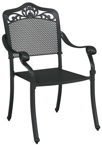 vidaXL Καρέκλα Κήπου 2 pcs Μαύρο 55 x 56.5 x 91εκ Αλουμίνιο