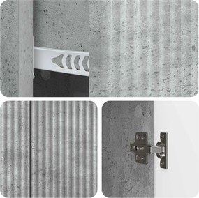 vidaXL Πλαϊνό γραφείο Γκρι Σκυροδέματος 89 x 34,5 x 60 εκ.