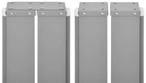 vidaXL Σκίαστρο Πλαϊνό Συρόμενο Γκρι 160 x 600 εκ.