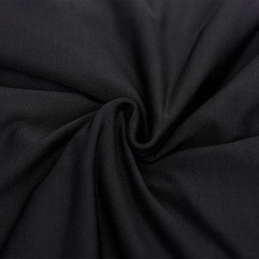 Κάλυμμα Τριθέσιου Καναπέ Ελαστικό Μαύρο από Πολυεστερικό Ζέρσεϊ - Μαύρο