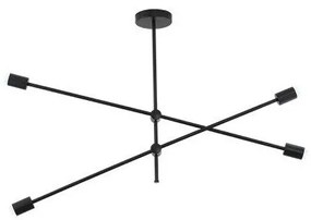 Κρεμαστό Φωτιστικό Οροφής Μέταλλο H55 Φ100 Eurolamp-144-23001-Μαύρο 144-23001