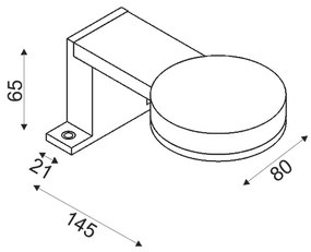 Φ/Σ ΕΠΙΠΛΟΥ LED 5W 3000K 330LM  LUSTRO ΧΡΩΜΙΟ ΜΕΤ/ΚΟ IP44 8X14,5X6,5CM - 3000K - PN73LEDW8CH