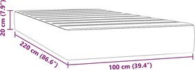 vidaXL Στρώμα με Pocket Springs 100 x 220 x 20 εκ. Μαύρο