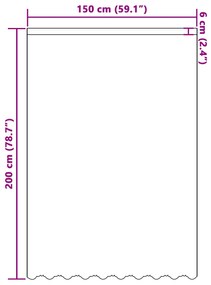 vidaXL Κουρτίνα Δαντέλας με κουρτίνες Λευκό 150 x 200 cm Πολυεστέρας