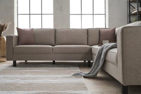 Γωνιακός Καναπές Κρέμα KALE LINEN 258x258x83
