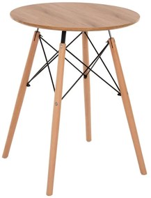 Τραπέζι Στρογγυλό Minimal HM0060.04 Φ60x76cm Natural Mdf