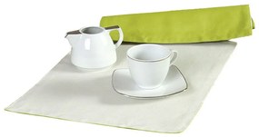 Σουπλά 590 (Σετ 4τμχ) Ecru-Light Green Viopros 32x45cm 100% Βαμβάκι