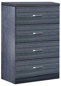 Συρταριέρα Killian pakoworld με 4 συρτάρια zebrano 80x40x80εκ