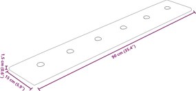 vidaXL Κεφαλάρι Τοίχου 12 pcs Κρεμ 90 x 15 cm Τεχνητό Δέρμα