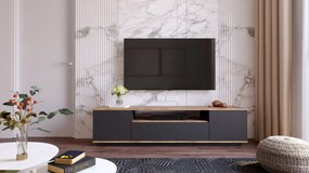 Έπιπλο τηλεόρασης &quot;VIANA&quot; σε χρώμα atlantic pine/ανθρακί 180x45x45