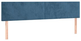 vidaXL Κεφαλάρια Κρεβατιού 2 τεμ.Σκούρο Μπλε 100x5x78/88 εκ. Βελούδινο