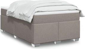 vidaXL Κρεβάτι Boxspring με Στρώμα Taupe 120x200 εκ. Υφασμάτινο