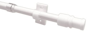 Κουρτινόξυλο Φ12mm Μονό Επεκτεινόμενο 135-225cm Με Άκρα Grace Cup White 510102