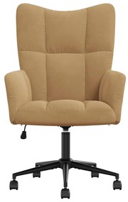 vidaXL Πολυθρόνα Relax Καφέ Βελούδινη