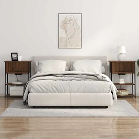 vidaXL Κομοδίνο Καφέ δρυς 55 x 31 x 76 εκ Επεξεργασμένο ξύλο