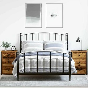 vidaXL Κομοδίνο με συρτάρι Παλαιό ξύλο 40 x 36 x 60 εκ