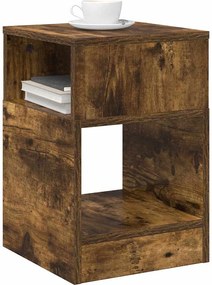 vidaXL End Table Καπνιστό Δρύς 30,5 x 30 x 45 εκ Επεξεργασμένο ξύλο