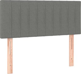 vidaXL Κρεβάτι Boxspring με Στρώμα Σκούρο Γκρι 80x200 εκ. Υφασμάτινο