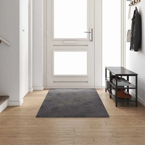 vidaXL Δερμάτινο Χαλί Γκρι 100 x 300 cm 100% Πολυπροπυλένιο Τούφτα