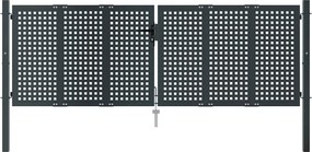 vidaXL Πόρτα Κήπου Ανθρακί 300x100 εκ. Ατσάλι