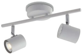 Φωτιστικό Οροφής - Σποτ Zero SPOT-ZERO-2 BCO Ρυθμιζόμενο 2xGU10 33x15cm White Intec Metal