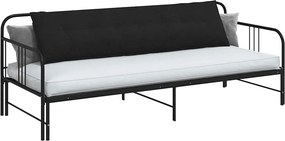 vidaXL Μαξιλάρι Πλάτης Μαύρο 200 x 19 x 50 εκ ύφασμα