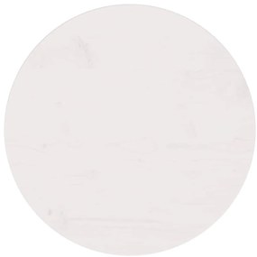 vidaXL Επιφάνεια Τραπεζιού Λευκή Ø50 x 2,5 εκ. από Μασίφ Ξύλο Πεύκου