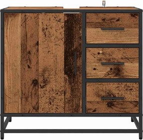 vidaXL Ντουλάπι Μπάνιου Παλιό Ξύλο 65 x 33 x 60 εκ Επεξεργασμένο Ξύλο