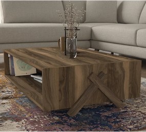 Τραπεζάκι σαλονιού Kos σκούρο καφέ 98x60x26εκ