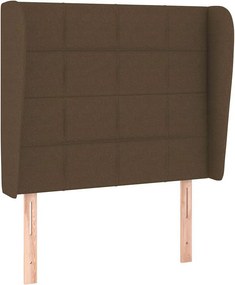 vidaXL Κρεβάτι Boxspring με Στρώμα Σκούρο Καφέ 80x200 εκ. Υφασμάτινο