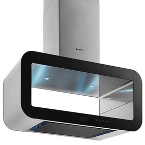 Απορροφητήρας Νησίδα Corso Elegant 065021701 90cm Inox-Black Pyramis Steel,Glass