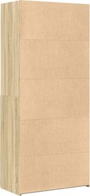 vidaXL Ντουλάπι Sonoma Δρυς 80x42,5x185 εκ. από Επεξεργασμένο Ξύλο