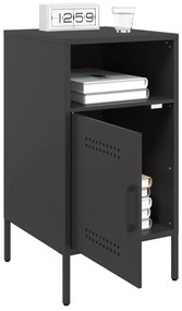 vidaXL Κομοδίνο Μαύρο 36x39x68 εκ. από Χάλυβα