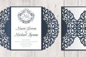 Σετ των 2 Intra απο ξύλο plywood 3mm-4mm πάχος – Προσκλητήριο Γάμου Δίασταση 20x20 cm INTRAFABR-31198706