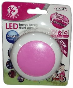 New Norton Φωτάκι Νυκτός Με Διακόπτη LED 0.1 Watts Ροζ NL-17