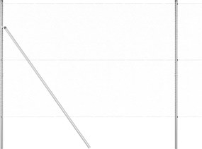 vidaXL Στύλος Περιφράξεων Ασημί 25 x 1,5 μ (25 χιλ. πλέγμα) Ατσάλι