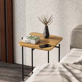 Τραπεζάκι Σαλονιού Μαύρο / Φυσικό SHB 46x46x56