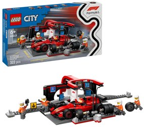 Lego 60443 City F1® Pit Stop &amp; Pit Crew with Ferrari Car για 6+ Ετών 322τμχ