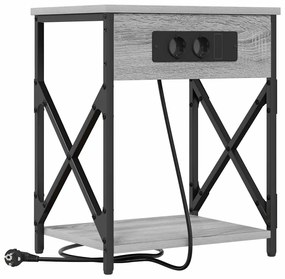 vidaXL Κομοδίνο Γκρι sonoma 41 x 31 x 51 εκ. Επεξεργασμένο ξύλο