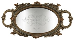 Δίσκος Διακοσμητικός XL2401016F 47,3x26,9cm Gold Oriana Ferelli Πολυρεσίνη