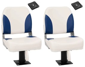 vidaXL Καθίσματα Σκάφους 2 Τεμ. με Ορθοστάτη 360° Περιστροφή