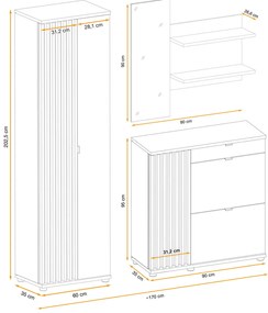 Swap XIX Σύνθεση Καφέ δρυς 280x180x40