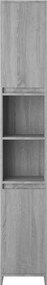 vidaXL Ντουλάπι Μπάνιου Γκρι Sonoma 30x30x183,5 εκ. Επεξεργασμένο Ξύλο